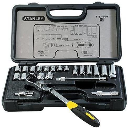 Stanley 87-929 Socket Wrench Set 3/8" Drive 13pcs (8-20mm) 6pts - KHM Megatools Corp.