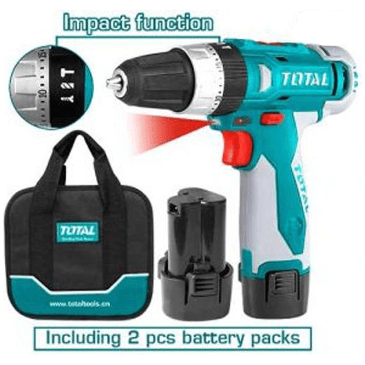 Total TDLI228120 12V Cordless Impact Drill / Hammer Drill | Total by KHM Megatools Corp.