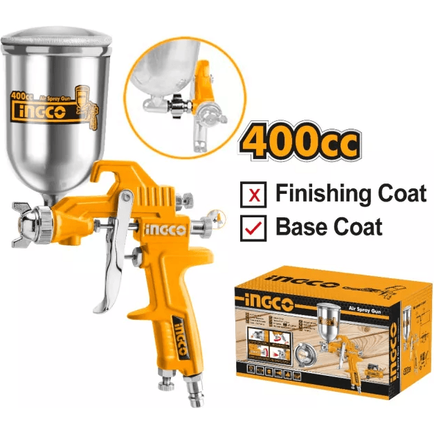 Ingco ASG4042 Paint Spray Gun Gravity Type 400cc