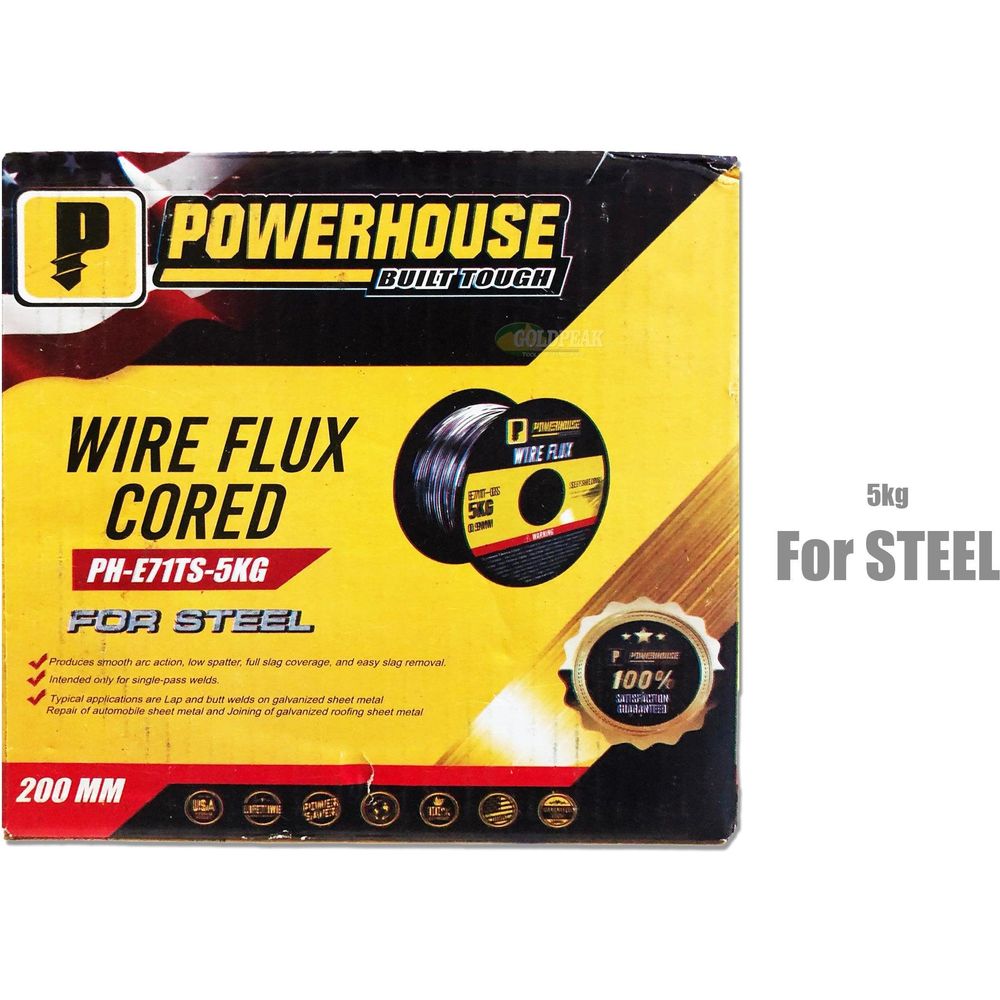 Powerhouse Gasless Self Shielded / Fluxcored MIG Welding Wire - Goldpeak Tools PH Powerhouse