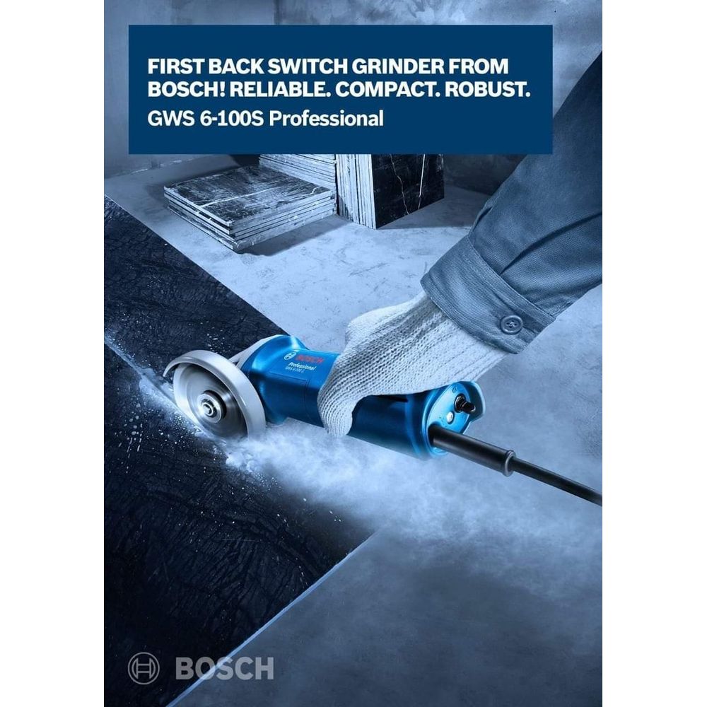 Bosch GWS 6-100 S Angle Grinder - Goldpeak Tools PH Bosch