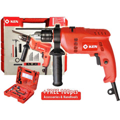 Ken 6913S Hammer Drill with 100pcs Accessories Kit Set - Goldpeak Tools PH Ken
