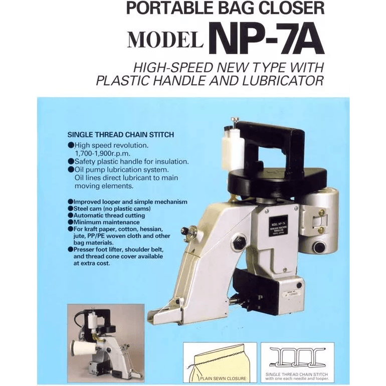 Newlong NP-7A Portable Bag Closer (Japan) - KHM Megatools Corp.