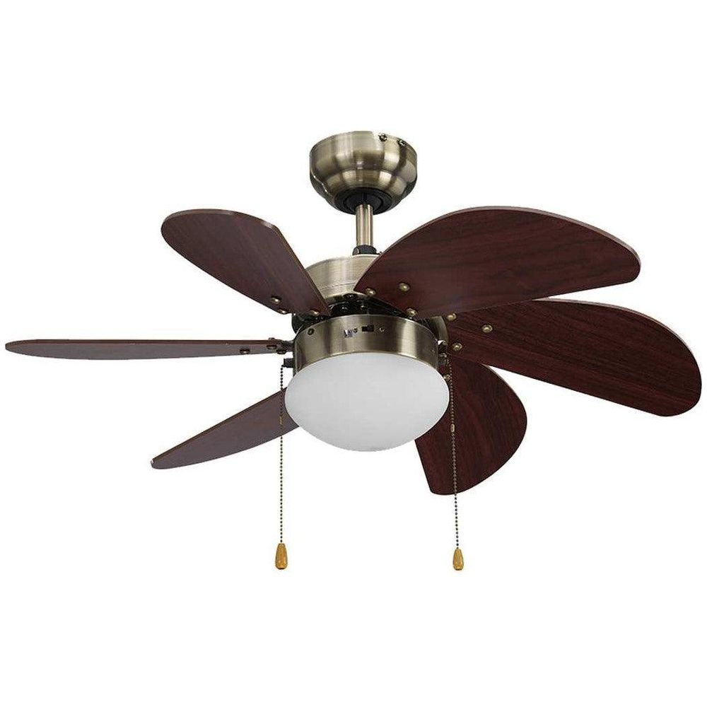 Greenfield Swirl 30" Ceiling Fan with 6 Blades / Light