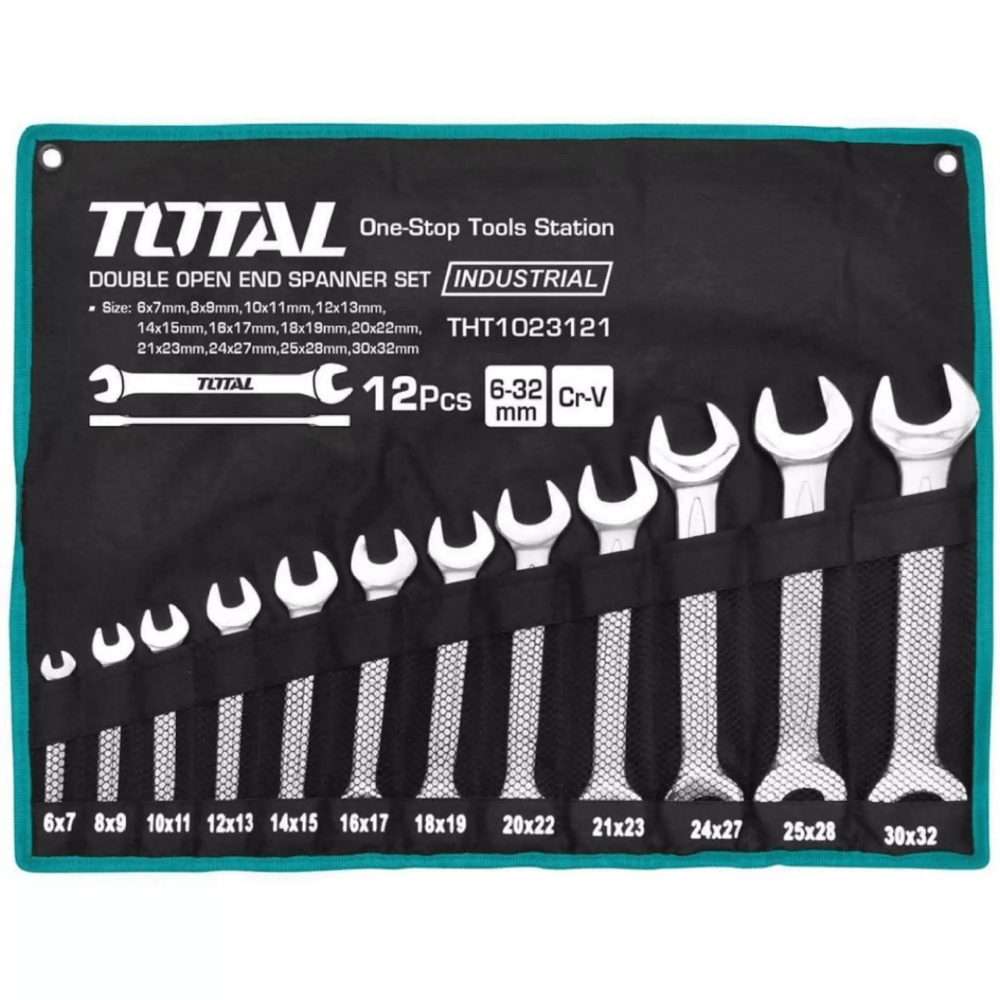 Total THT1023121 Open Wrench Set 6-32mm | Total by KHM Megatools Corp.