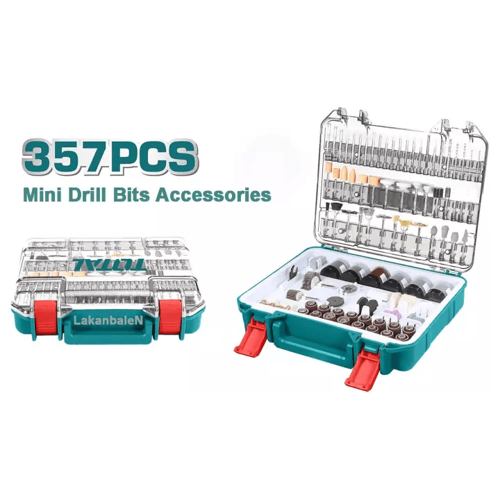 Total TACSD13571 357pcs Accessory Kit Set for Rotary Tool | Total by KHM Megatools Corp.