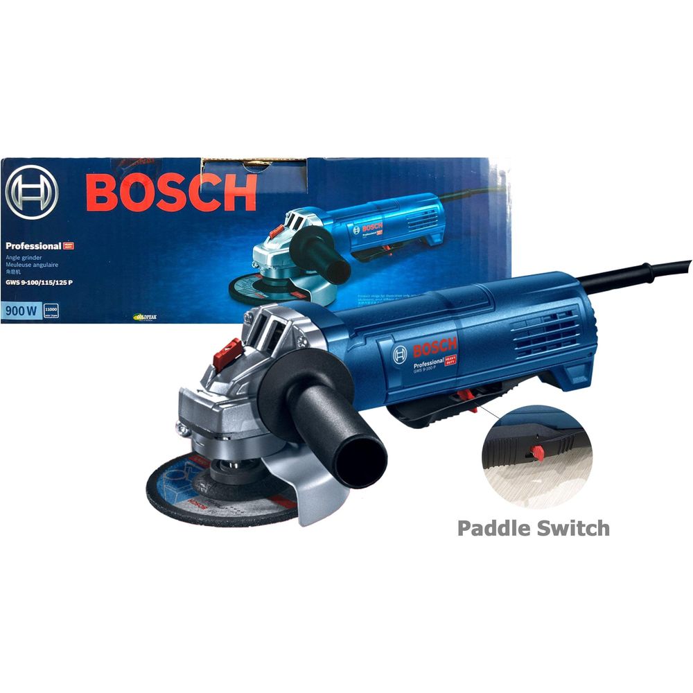 Bosch GWS 9-100 P Angle Grinder (Paddle Switch) - Goldpeak Tools PH Bosch