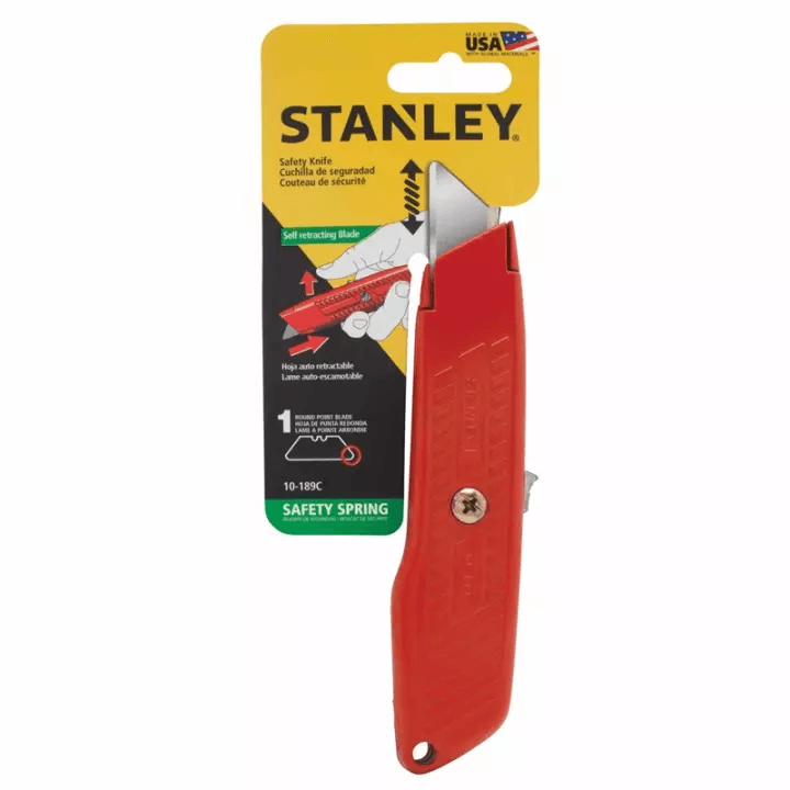 Stanley 10-189C Self Retracting Safety Utility Knife (US-Made) | Stanley by KHM Megatools Corp.