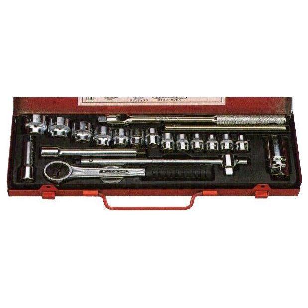 Flag F322S 3/8" Drive Socket Wrench Set Inches (22pcs,12pts) | Flag by KHM Megatools Corp.