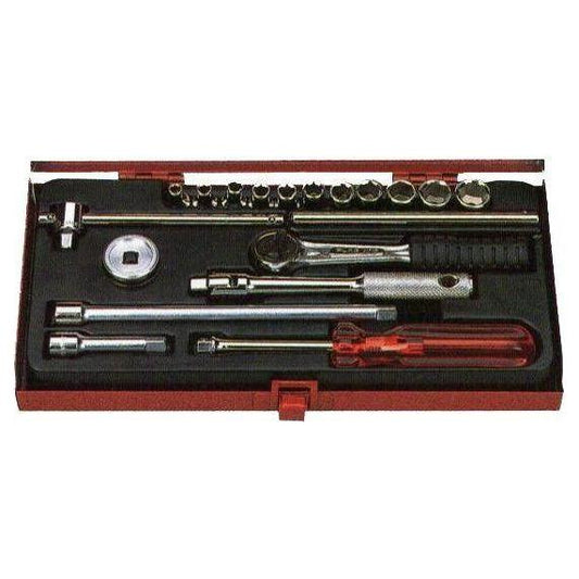 Flag F220M 1/4" Drive Socket Wrench Set Metric (20pcs, 6pts) | Flag by KHM Megatools Corp.