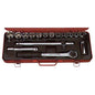 Flag F418S 1/2" Drive Socket Wrench Set Inches (18pcs, 12pts) | Flag by KHM Megatools Corp.
