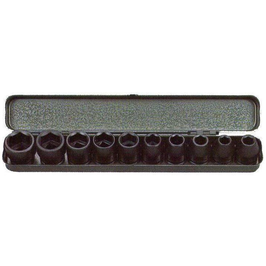 Flag IS4-10 1/2" Drive Impact Socket Wrench Set (10pcs, 6pts) | Flag by KHM Megatools Corp.
