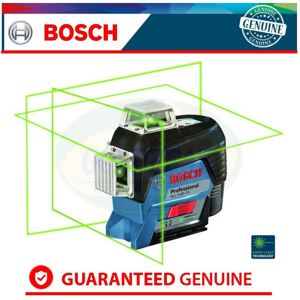 Bosch GLL 3-80 CG Line Laser Level (Green Laser) - Goldpeak Tools PH Bosch