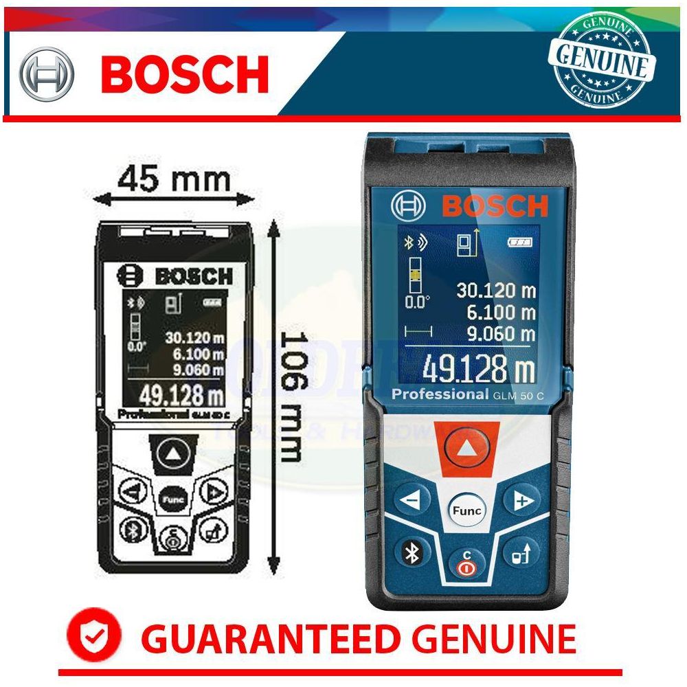 Bosch GLM 50 C Laser Rangefinder (With Bluetooth Feature) - Goldpeak Tools PH Bosch