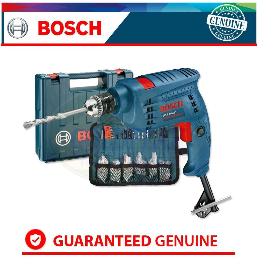 Bosch GSB 10 RE Impact Drill + 100 pcs Accessories - Goldpeak Tools PH Bosch