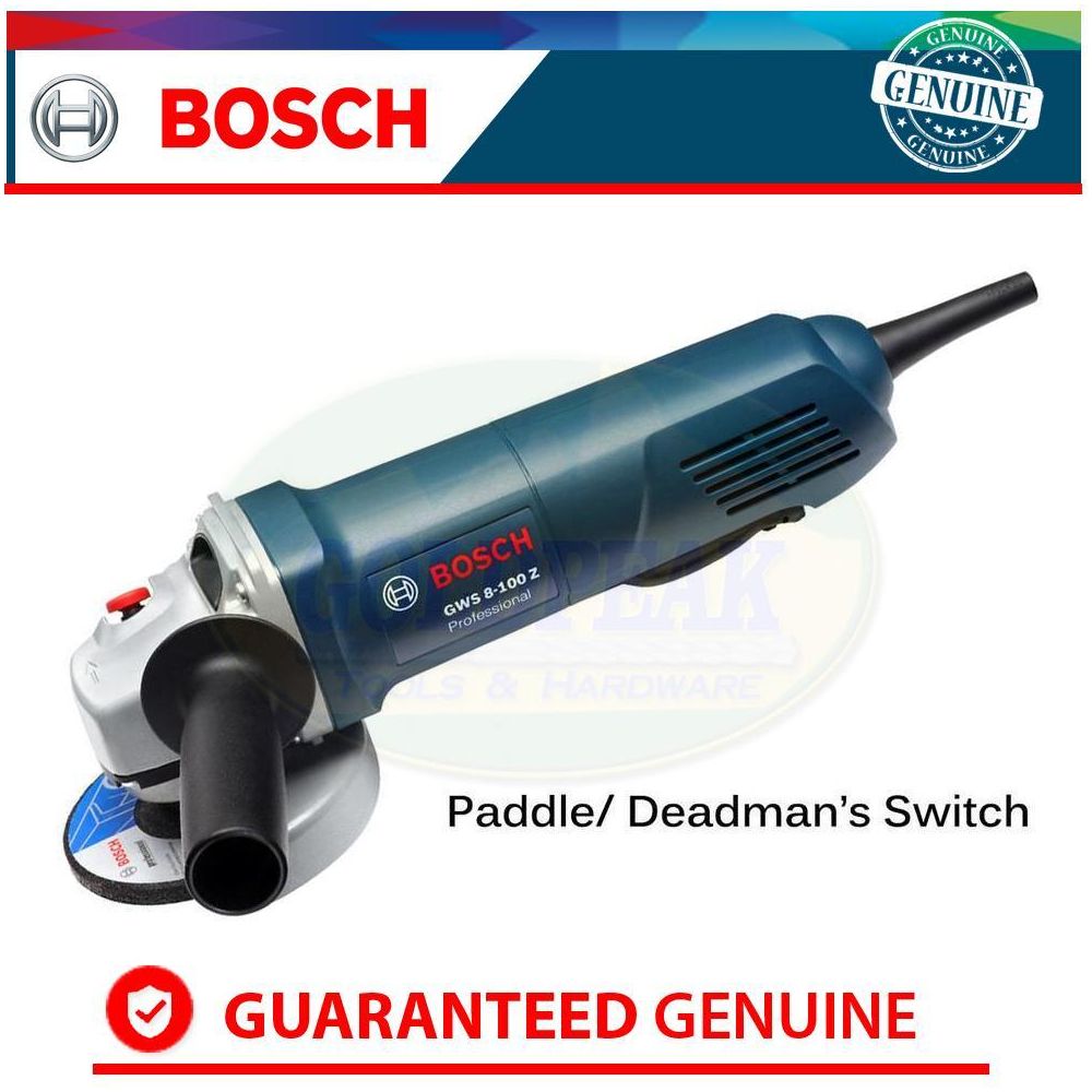 Bosch GWS 8-100 Z Angle Grinder (Deadman's Switch) - Goldpeak Tools PH Bosch