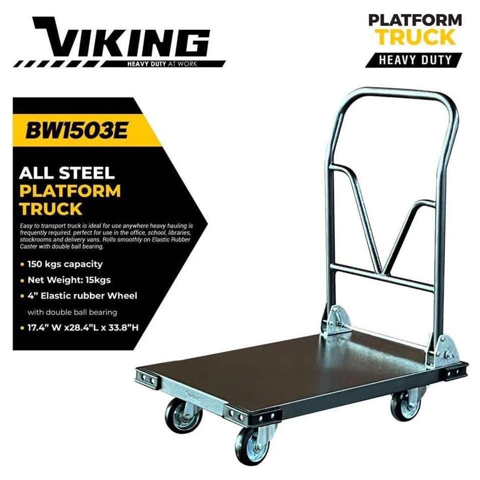 Viking BW1503E Medium Duty Steel Platform Trolley / Truck (150kg)