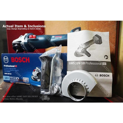 Bosch GWS 18V-10 Cordless Brushless Angle Grinder 4" (100mm) 18V [Bare] - KHM Megatools Corp.