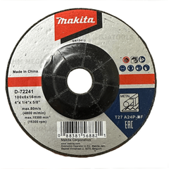 Makita D-72241 Grinding Disc 4" T27 A24-BF Metal - KHM Megatools Corp.
