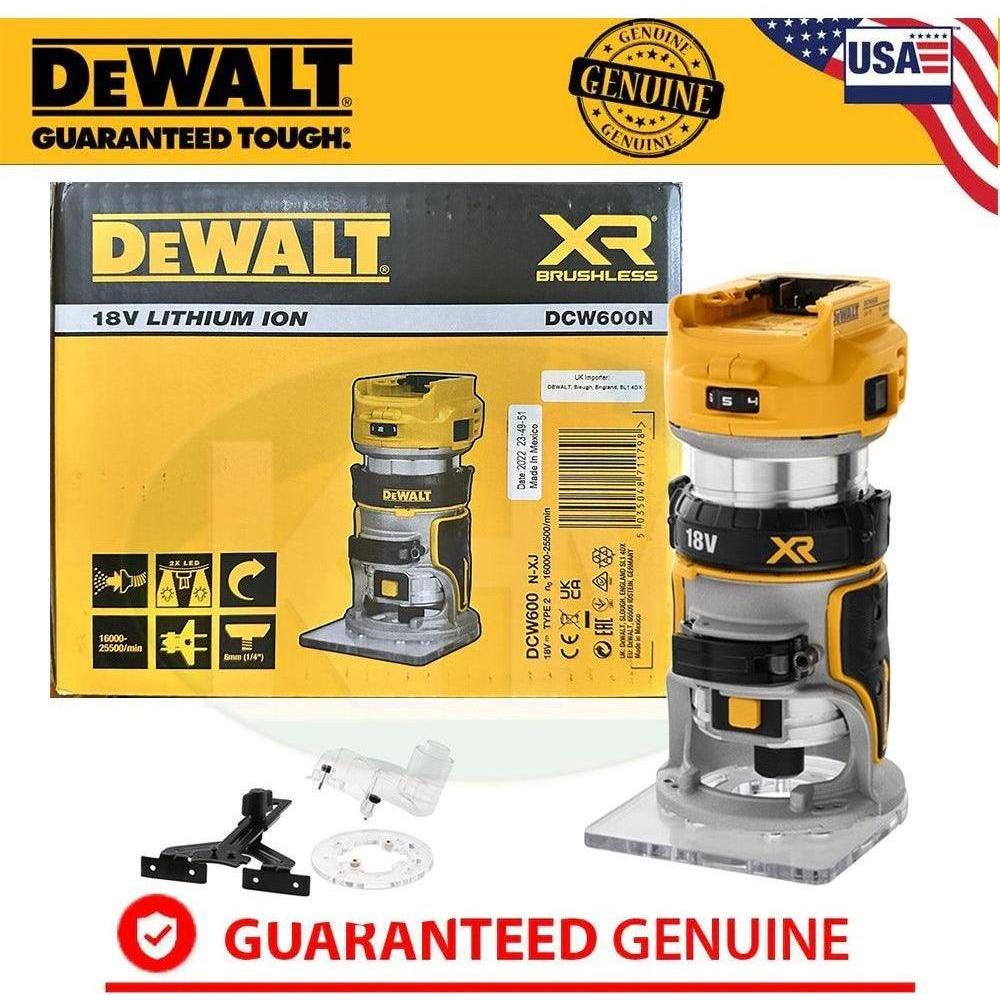 Dewalt DCW600N 18V (20V) Cordless Brushless Palm Router / Trimmer 1/4" (Bare) - KHM Megatools Corp.