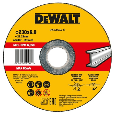 Dewalt DW4549AIA Grinding Disc 9" for Metal - KHM Megatools Corp.