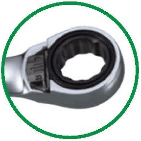 Hans 16651MB Combination Ratchet Box Wrench Set with Adaptors (8-19mm) Secondary image