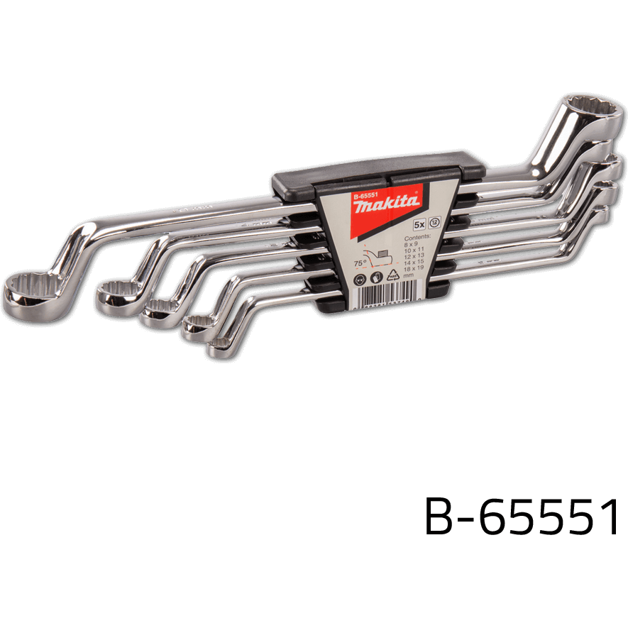 Makita B-65551 5pcs Double Box Wrench Set