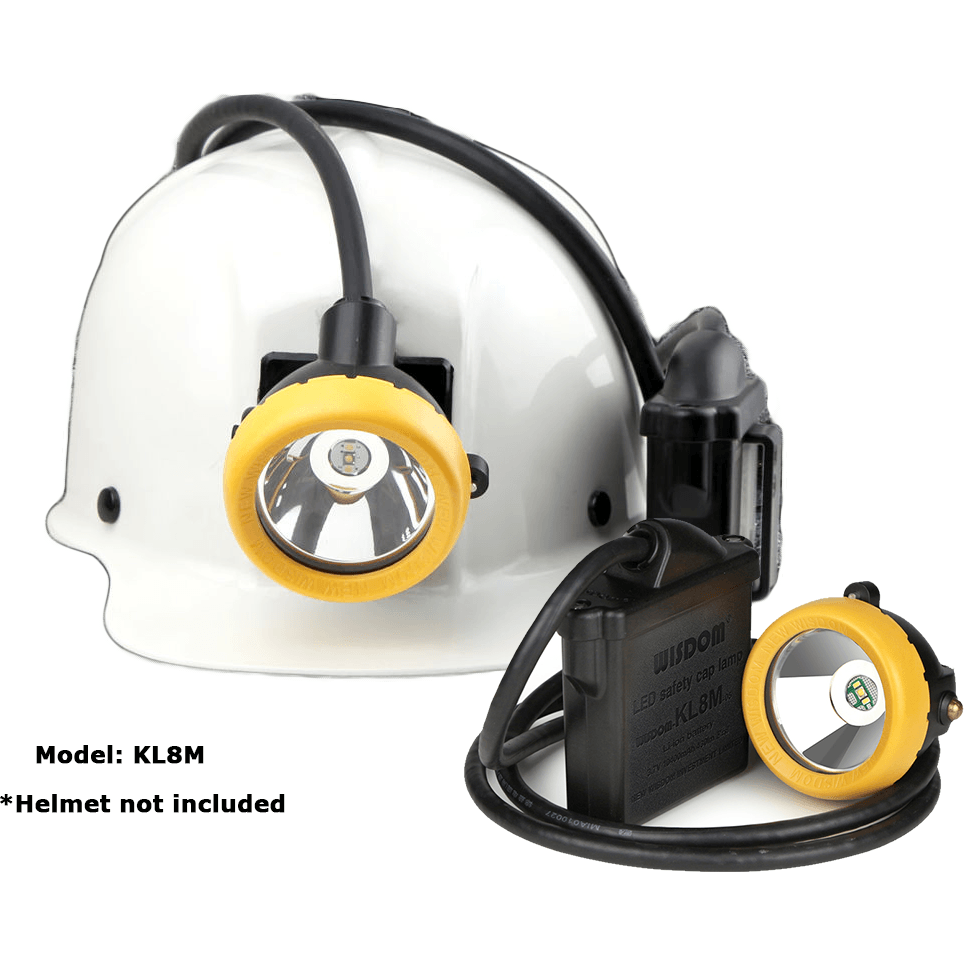 Wisdom KL8M Miner's LED Cap Corded Mining Lamp / Head Light (with NWB 20 Charger) - KHM Megatools Corp. Main image