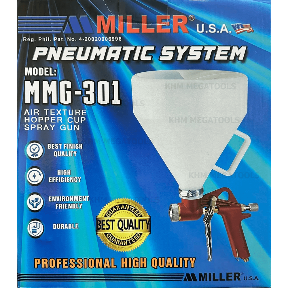 Miller MMG-301 Mortar Gun / Air Texture Hopee Cup Spray Gun (Gravity) [Plastic]