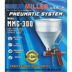 Miller MMG-300 Mortar Gun / Air Texture Hopee Cup Spray Gun (Gravity) [Aluminum] - KHM Megatools Corp.