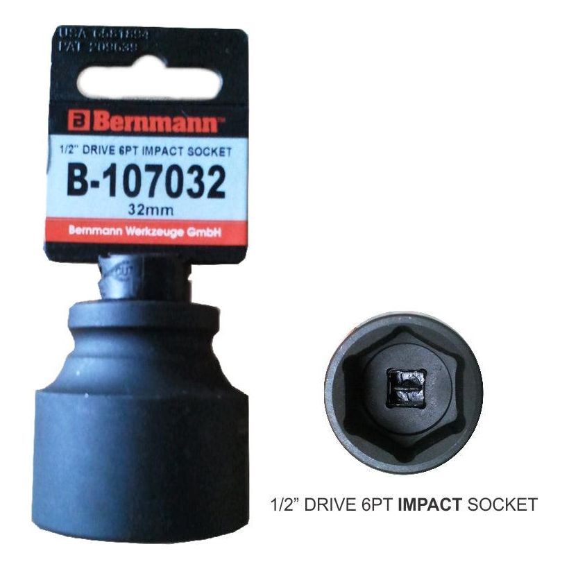 Bernmann 1/2" Drive Impact Socket Wrench 6pts | Bernmann by KHM Megatools Corp.