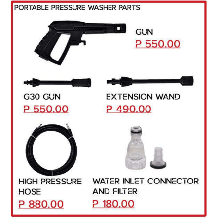 MPT Portable Pressure Washer Spare Part - KHM Megatools Corp.