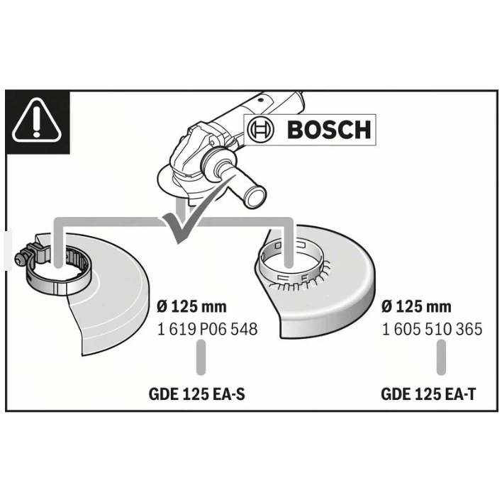 Bosch GDE 125 EA-T Dust Extractor Guard Attachment for Bosch 5" Grinder