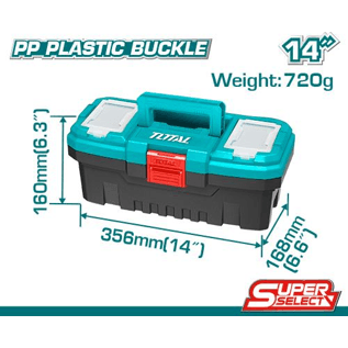 Total TPBX0141 Plastic Tool Box 14" ss