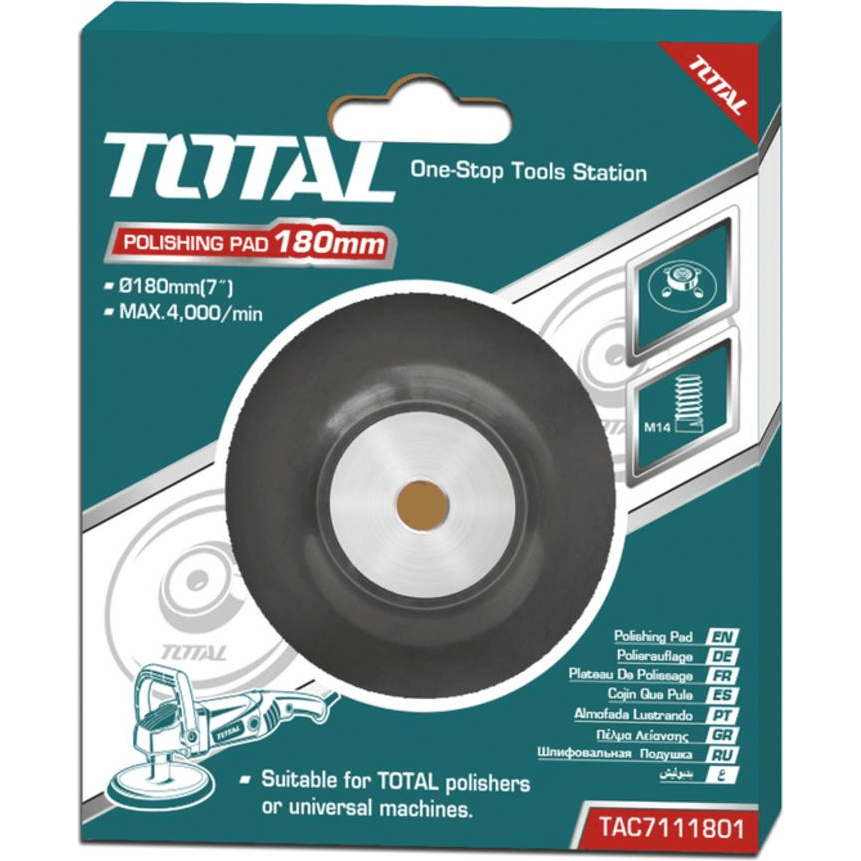 Total TAC7111801 Polishing Backing Pad 7" | Total by KHM Megatools Corp.