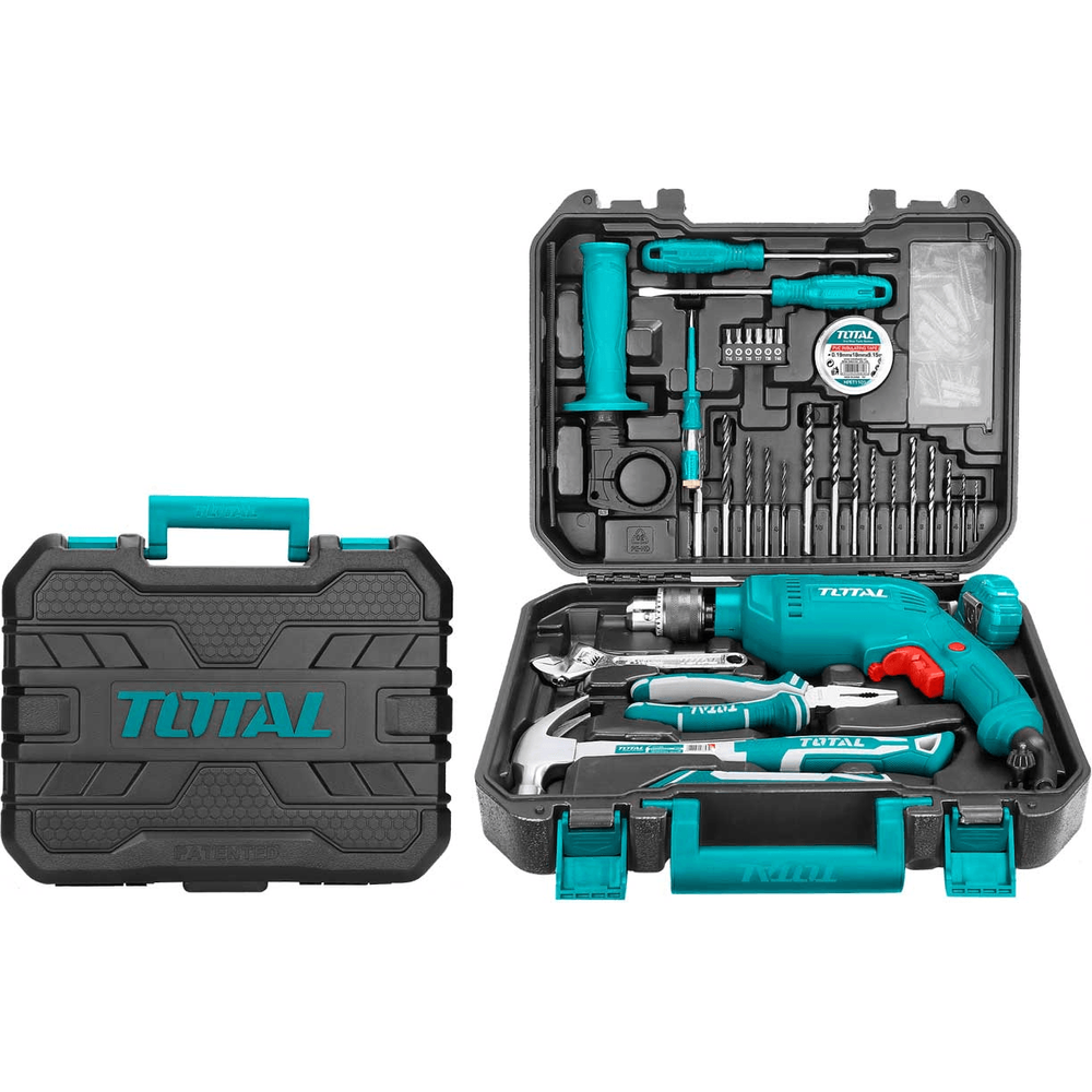 Total THKTHP1112 Hammer Drill + Hand Tools Set (111pcs Household Tools Set) | Total by KHM Megatools Corp. Main image