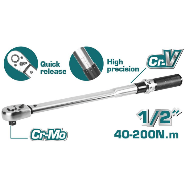 Nitoyo-Torque Wrench 1/2″dr (40-200N.m)
