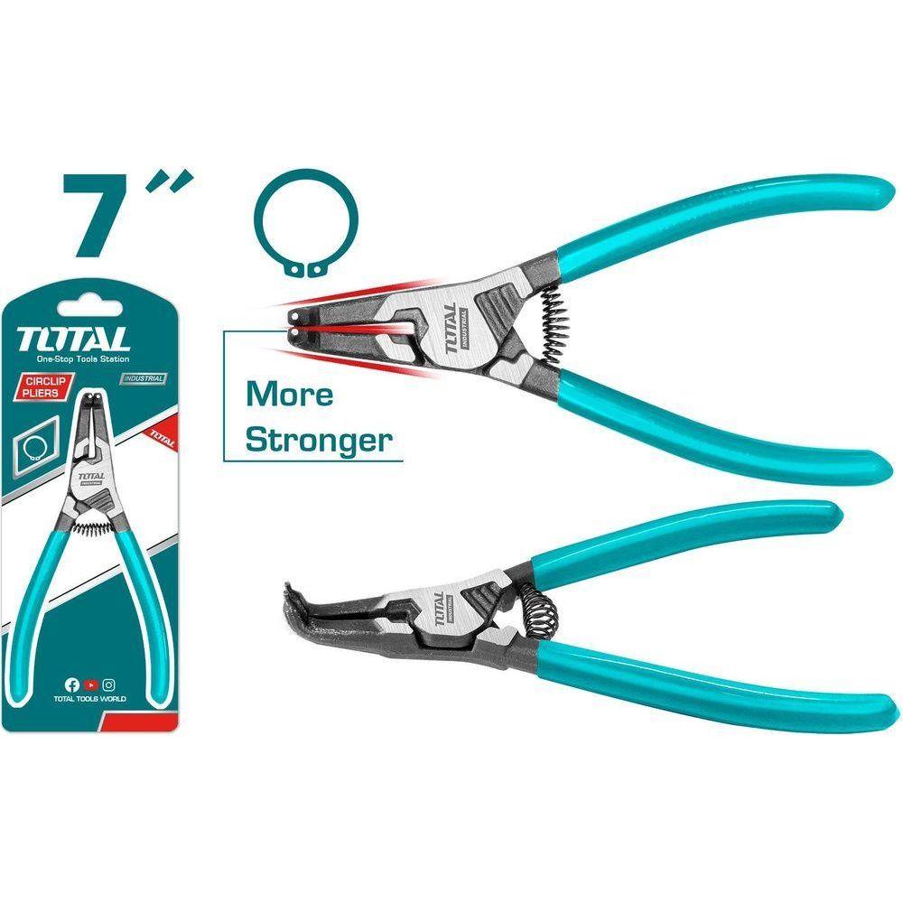 Total THTJ21802 Circlip Pliers 7" Bent External
