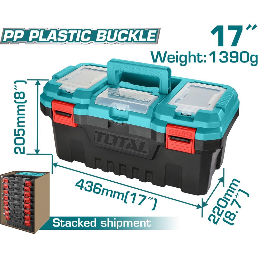 Total TPBX0171 Plastic Tool Box 17" (SS) - KHM Megatools Corp.
