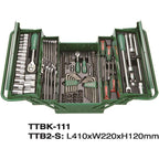 Hans TTBK-111G 1/2" DR. Socket Wrench & Assorted Hand Tools Set Tote Tool Box Set - KHM Megatools Corp.