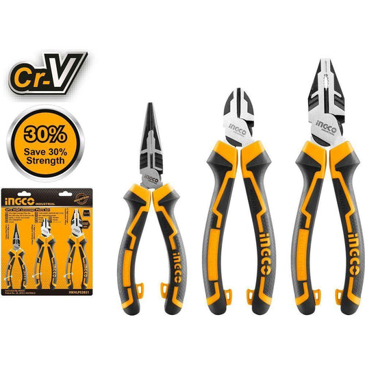 Ingco HKHLPS2831 3pcs High Leverage Pliers Set - KHM Megatools Corp.