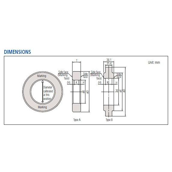 Mitutoyo Setting Ring, Series 177 (for inside micrometers, holtest & dial bore gages) | Mitutoyo by KHM Megatools Corp.