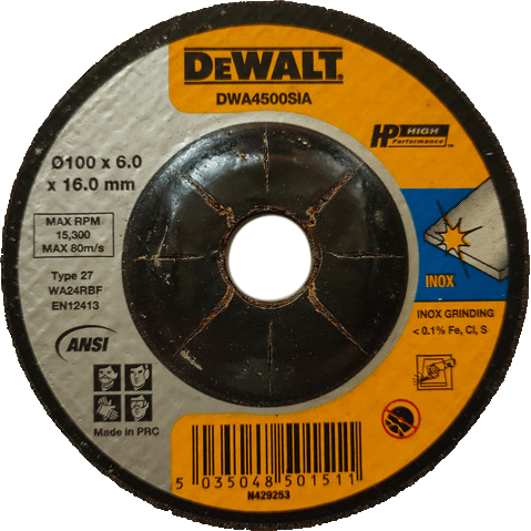 Dewalt DWA4500SIA Grinding Disc 4" For Stainless Steel - KHM Megatools Corp.
