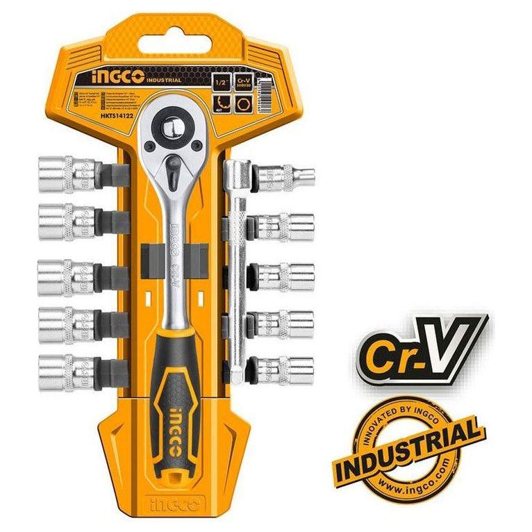 Ingco HKTS14122 12pcs Socket Wrench Set 1/4" - KHM Megatools Corp.