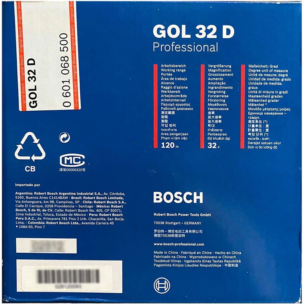 Bosch GOL 32 D Surveyor - Optical Level (120m) | Bosch by KHM Megatools Corp.