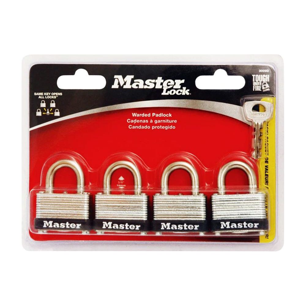 MasterLock Laminated Warded Padlock 4pcs (Key Alike) | Masterlock by KHM Megatools Corp.