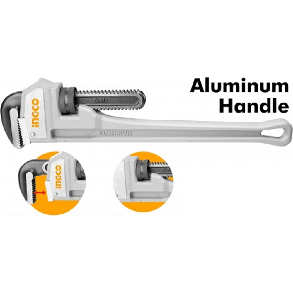 Ingco Pipe Wrench (Aluminum Handle)