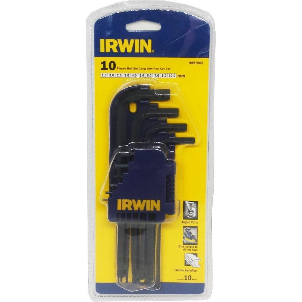 Irwin T9097005 Hexagonal Allen Wrench Set 10pcs [Ball-End Long] (Metric) | Irwin by KHM Megatools Corp.