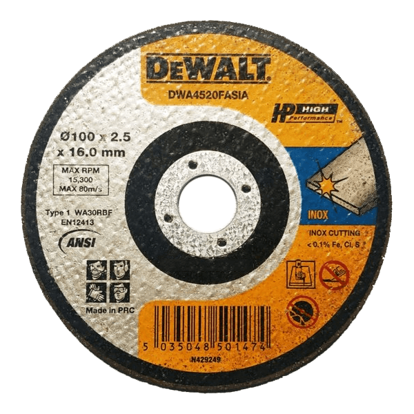 Dewalt DWA4520FASIA Cut Off Wheel 4" for Stainless Steel - KHM Megatools Corp.