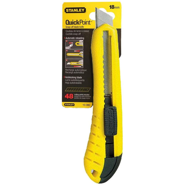 Stanley 10-380 Quick Point Snap Off Cutter Knife 18mm (Auto Reload) | Stanley by KHM Megatools Corp.